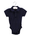 A Navy Short Sleeve Bodysuits from Jojo Maman Bébé in size 12-18M for boy. (Front View)