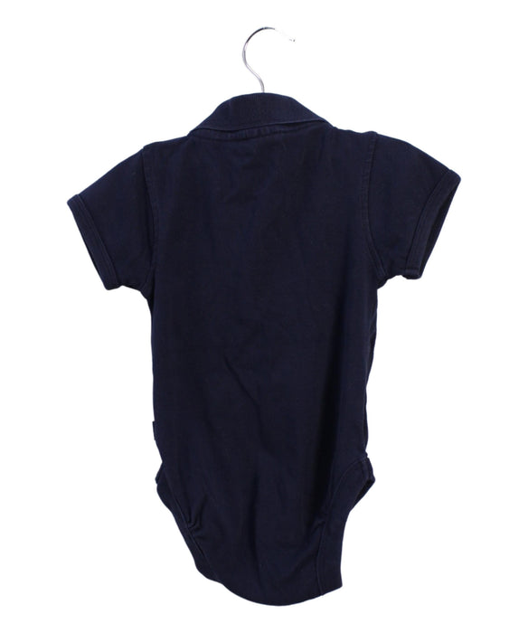 A Navy Short Sleeve Bodysuits from Jojo Maman Bébé in size 12-18M for boy. (Back View)