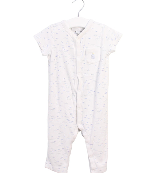 A White Short Sleeve Jumpsuits from The Little White Company in size 6-12M for boy. (Front View)