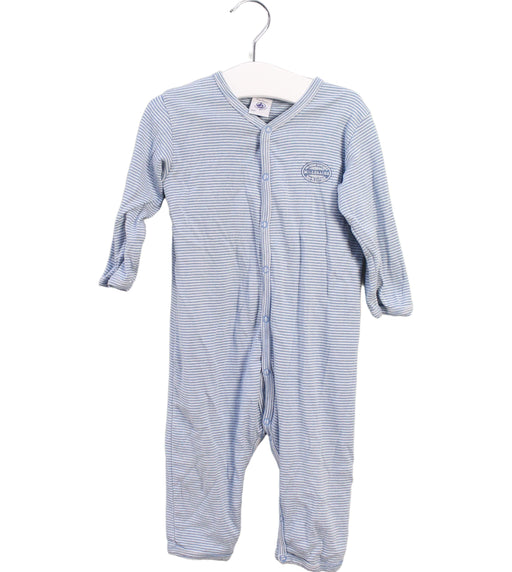A Blue Long Sleeve Jumpsuits from Petit Bateau in size 6-12M for boy. (Front View)