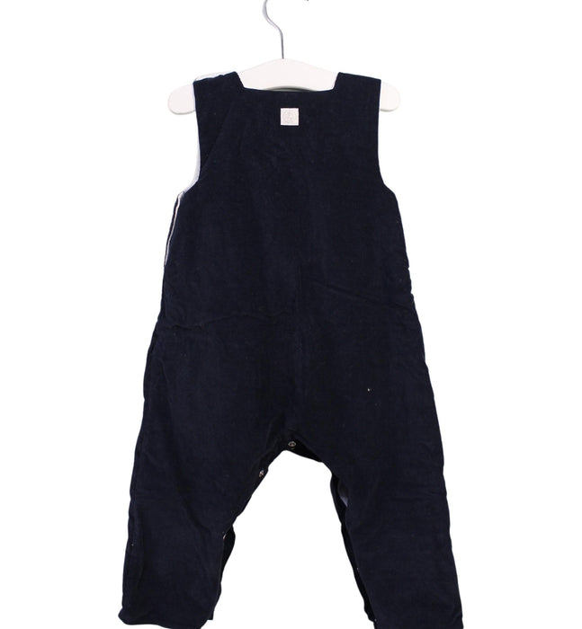 A Navy Long Overalls from Petit Bateau in size 6-12M for boy. (Back View)