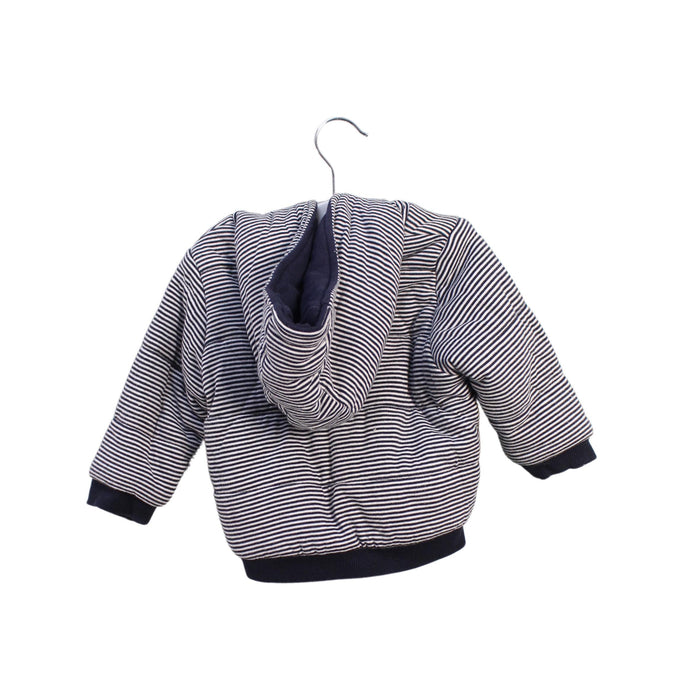 A Navy Puffer/Quilted Jackets from Petit Bateau in size 6-12M for boy. (Back View)