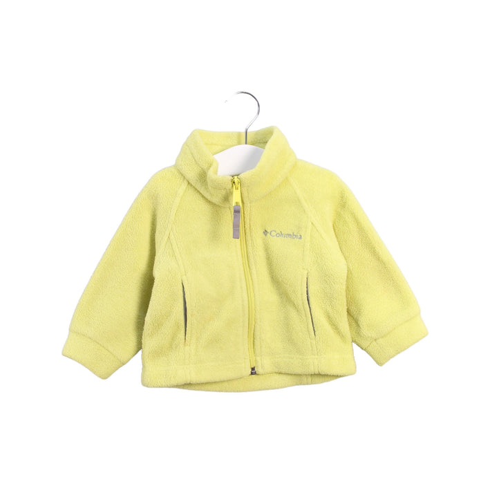 A Yellow Puffer/Quilted Jackets from Columbia in size 6-12M for neutral. (Front View)