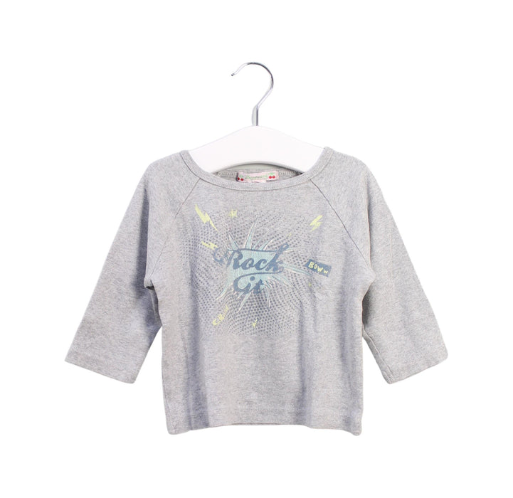 A Grey Long Sleeve Tops from Bonpoint in size 6-12M for girl. (Front View)