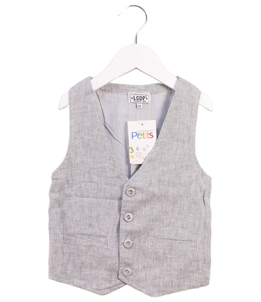 A Grey Suit Vests from La Compagnie des Petits in size 4T for boy. (Front View)