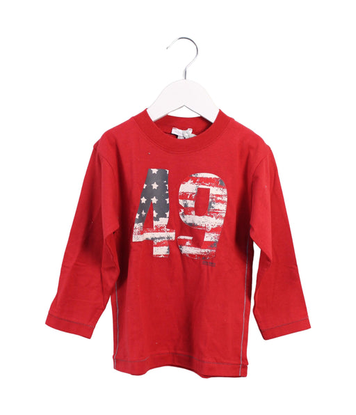 A Red Long Sleeve Tops from Absorba in size 3T for boy. (Front View)