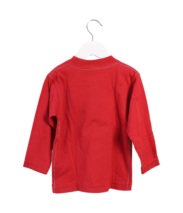 A Red Long Sleeve Tops from Absorba in size 3T for boy. (Back View)