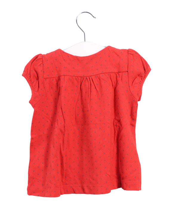 A Red Short Sleeve Tops from Bout'Chou in size 12-18M for girl. (Back View)