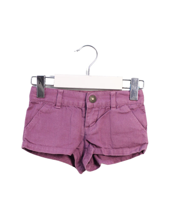 A Purple Shorts from Bonton in size 4T for girl. (Front View)