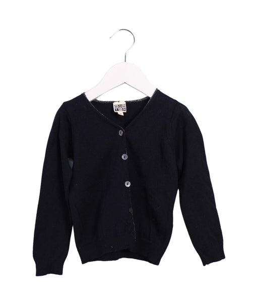 A Black Cardigans from Bonton in size 4T for neutral. (Front View)