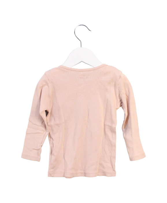 A Peach Long Sleeve Tops from Bonton in size 12-18M for girl. (Back View)