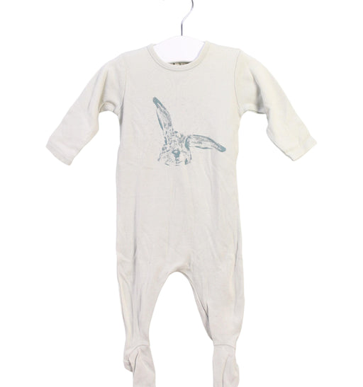 A White Onesies from Bonton in size 0-3M for neutral. (Front View)