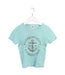 A Green Short Sleeve T Shirts from Petit Bateau in size 4T for girl. (Front View)
