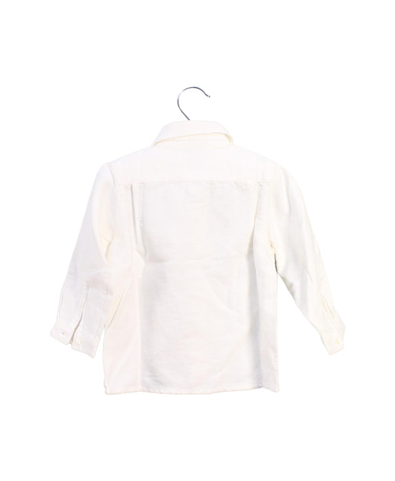 A White Shirts from Petit Bateau in size 12-18M for boy. (Back View)