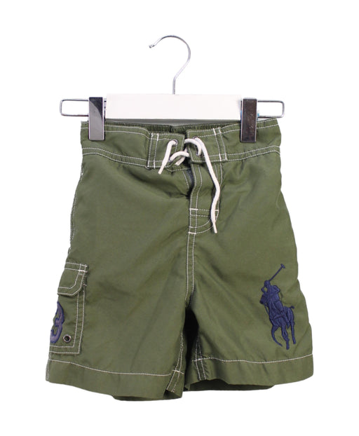 A Green Shorts from Polo Ralph Lauren in size 2T for boy. (Front View)