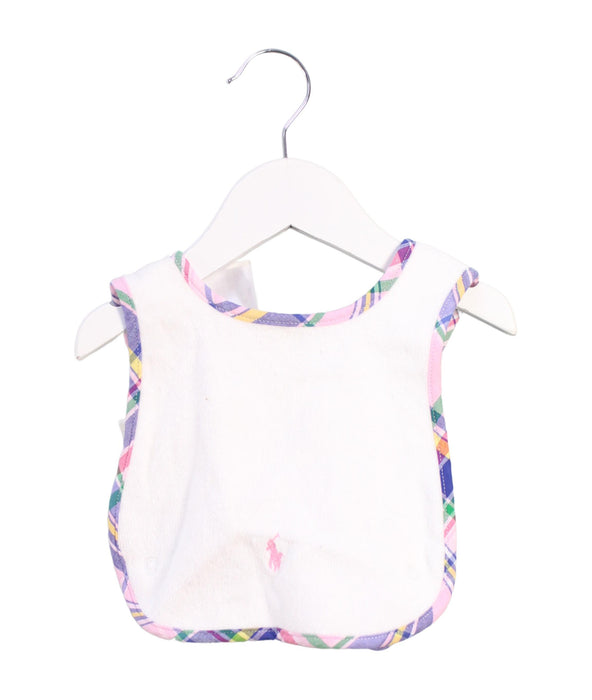 A White Bibs from Ralph Lauren in size O/S for girl. (Front View)