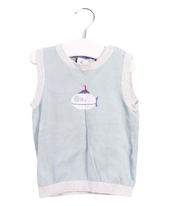 A Green Outerwear Vests from The Little White Company in size 12-18M for boy. (Front View)