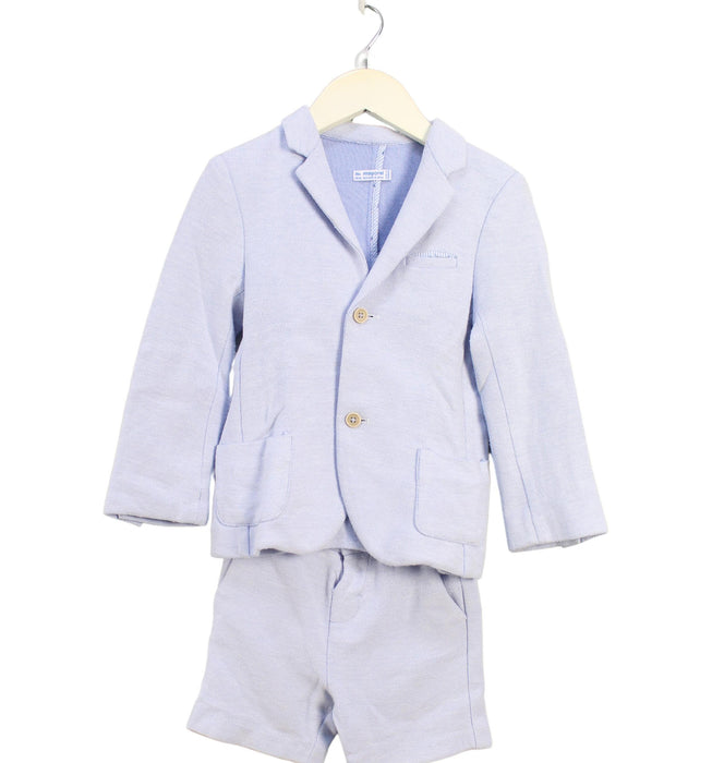 A Blue Suits from Mayoral in size 3T for boy. (Front View)