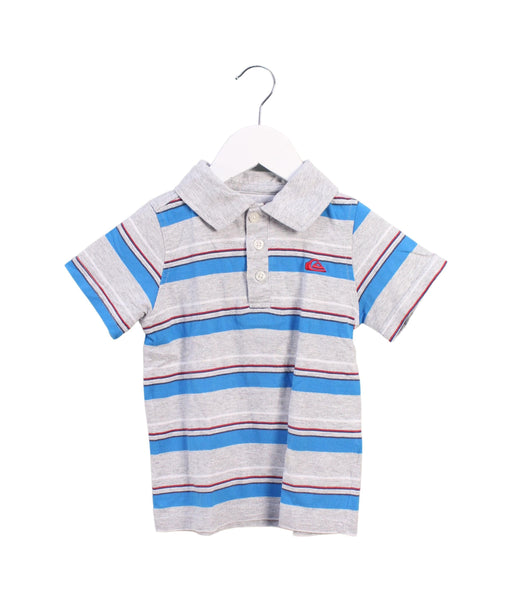 A Grey Short Sleeve Polos from Quiksilver in size 3T for boy. (Front View)