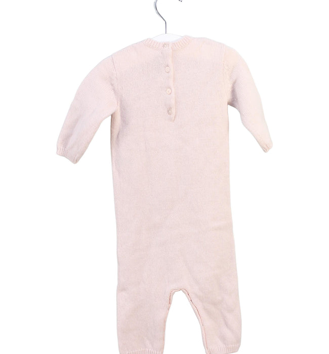 A Pink Long Sleeve Jumpsuits from Bonpoint in size 3-6M for girl. (Back View)