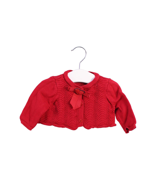 A Red Cardigans from Nicholas & Bears in size 3-6M for girl. (Front View)