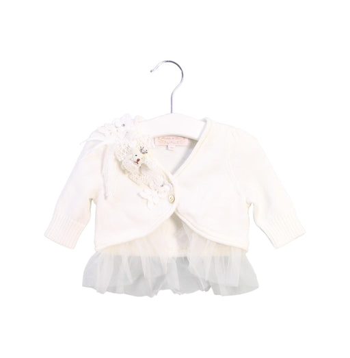 A Ivory Cardigans from Nicholas & Bears in size 3-6M for girl. (Front View)