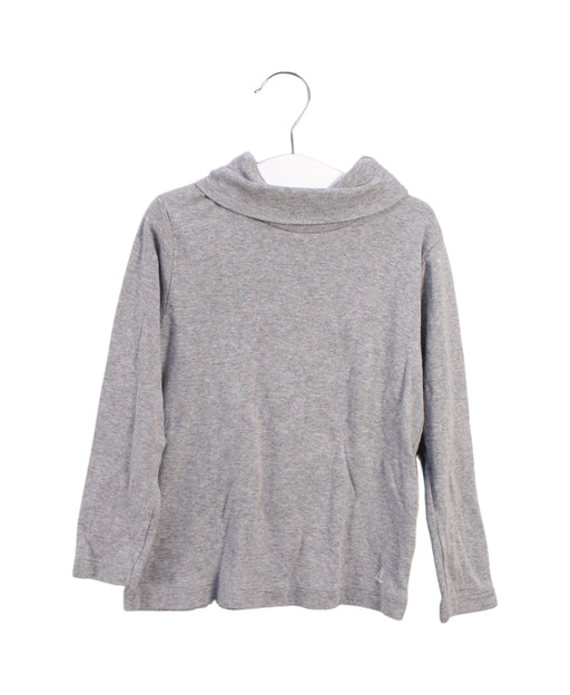 A Grey Long Sleeve Tops from Petit Bateau in size 4T for girl. (Front View)