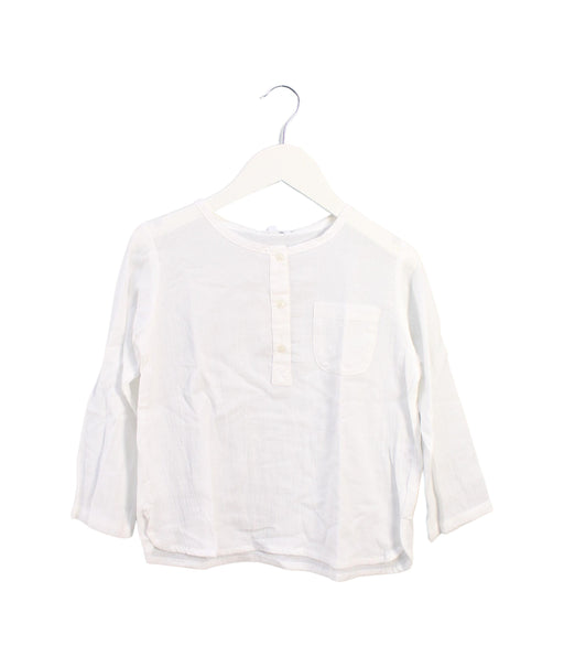 A White Long Sleeve Tops from Kidsagogo in size 4T for girl. (Front View)