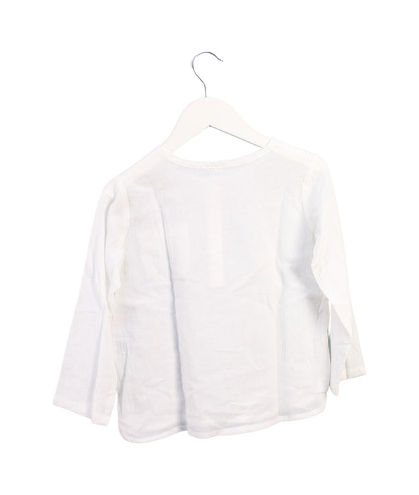 A White Long Sleeve Tops from Kidsagogo in size 4T for girl. (Back View)