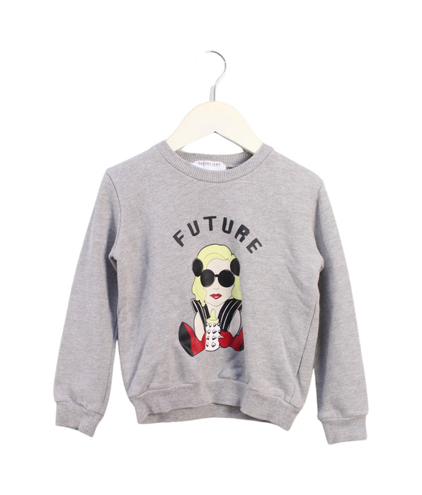 A Grey Crewneck Sweatshirts from Ground Zero in size 4T for girl. (Front View)