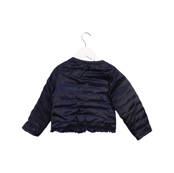 A Navy Puffer/Quilted Jackets from Ferrari in size 4T for girl. (Back View)