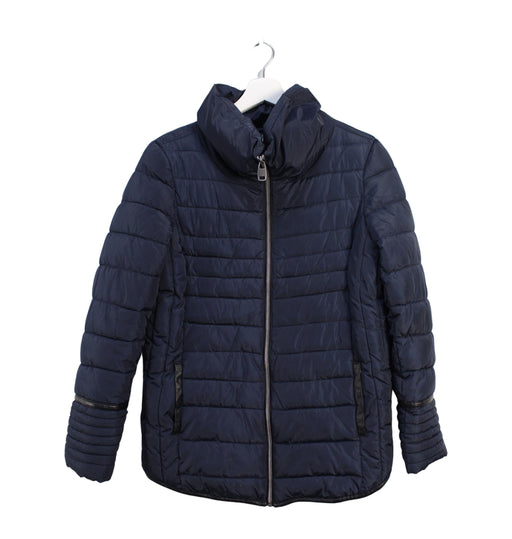 A Navy Puffer/Quilted Jackets from Noppies in size XS for maternity. (Front View)