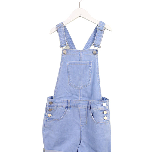 A Blue Overall Shorts from Seed in size 12Y for girl. (Front View)