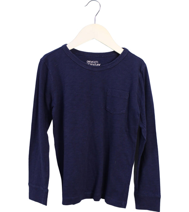 A Navy Long Sleeve Tops from Crewcuts in size 4T for boy. (Front View)