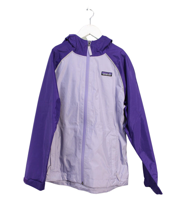 A Purple Lightweight Jackets from Patagonia in size 12Y for girl. (Front View)