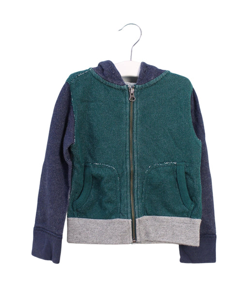 A Green Zippered Sweatshirts from Crewcuts in size 3T for boy. (Front View)