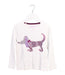 A White Long Sleeve Tops from Monsoon in size 5T for girl. (Front View)