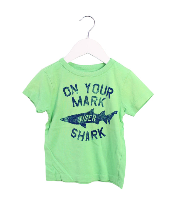 A Green Short Sleeve T Shirts from Crewcuts in size 3T for boy. (Front View)