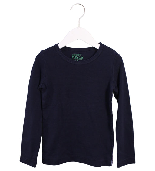 A Navy Long Sleeve Tops from Crewcuts in size 6T for boy. (Front View)