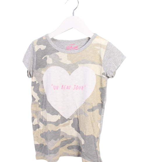A Grey Short Sleeve T Shirts from Crewcuts in size 6T for girl. (Front View)