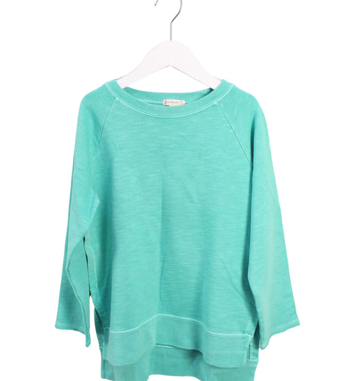 A Green Crewneck Sweatshirts from Crewcuts in size 12Y for girl. (Front View)