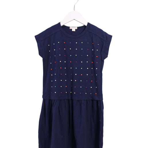 A Navy Short Sleeve Dresses from Crewcuts in size 7Y for girl. (Front View)