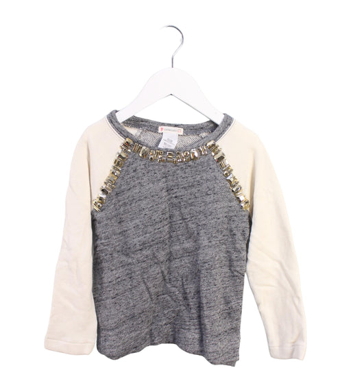 A Grey Knit Sweaters from Crewcuts in size 4T for girl. (Front View)