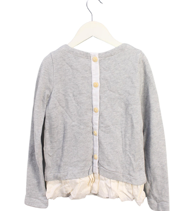 A Grey Crewneck Sweatshirts from Crewcuts in size 6T for girl. (Back View)