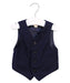 A Navy Dress Up Vests from Mides in size 6-12M for boy. (Front View)