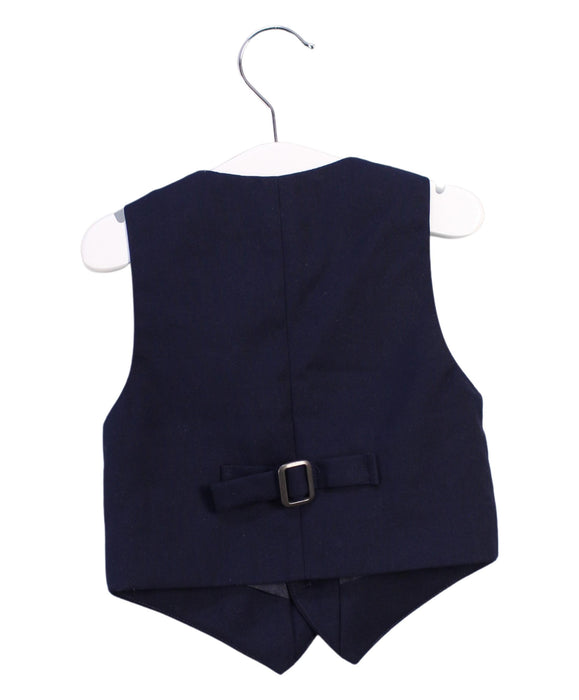 A Navy Dress Up Vests from Mides in size 6-12M for boy. (Back View)