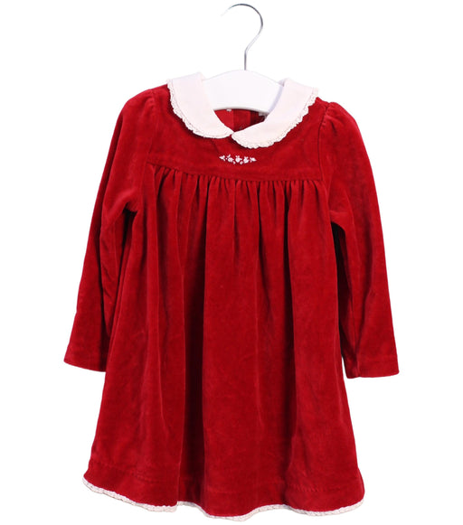 A Red Long Sleeve Dresses from Ralph Lauren in size 6-12M for girl. (Front View)