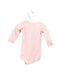 A Pink Long Sleeve Bodysuits from Petit Bateau in size 3-6M for girl. (Back View)