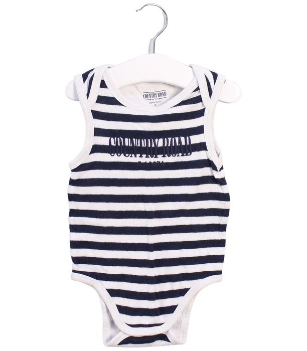 A Navy Bodysuits from Country Road in size 6-12M for boy. (Front View)