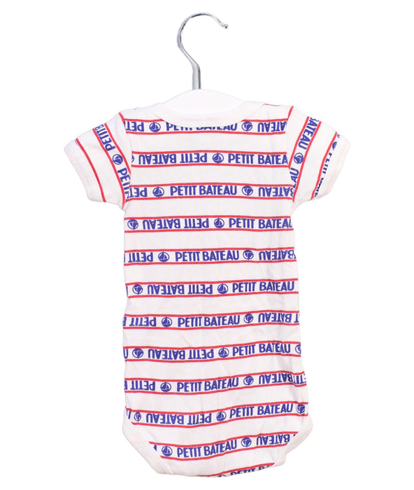 A White Short Sleeve Bodysuits from Petit Bateau in size 0-3M for neutral. (Back View)